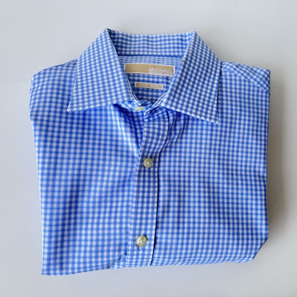 Michael Kors Blue Checkered Shirt